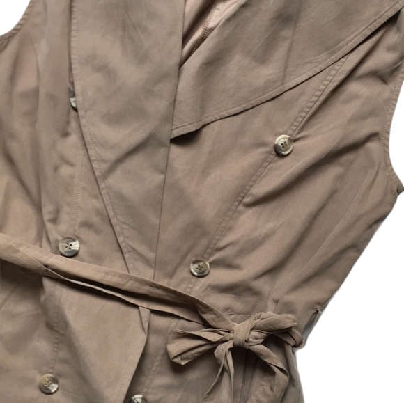 Love Tree Sleeveless Brown Front Tie Vest Sz L - Picture 6 of 8